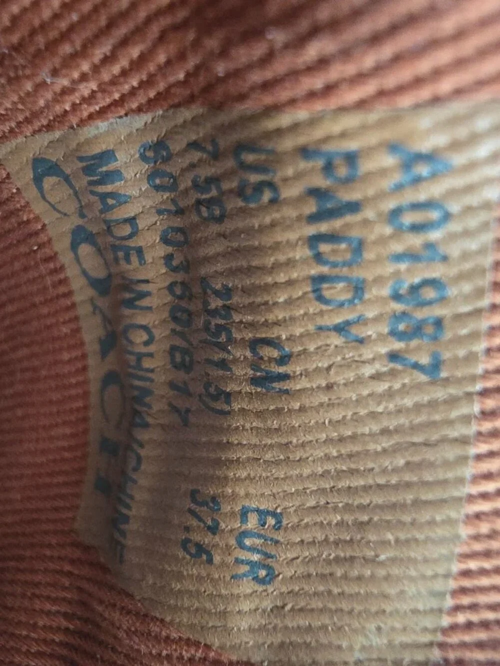 Coach Paddy Suede Sneaker Color Cream and Tan Size 7.5US